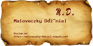Maloveczky Dániel névjegykártya